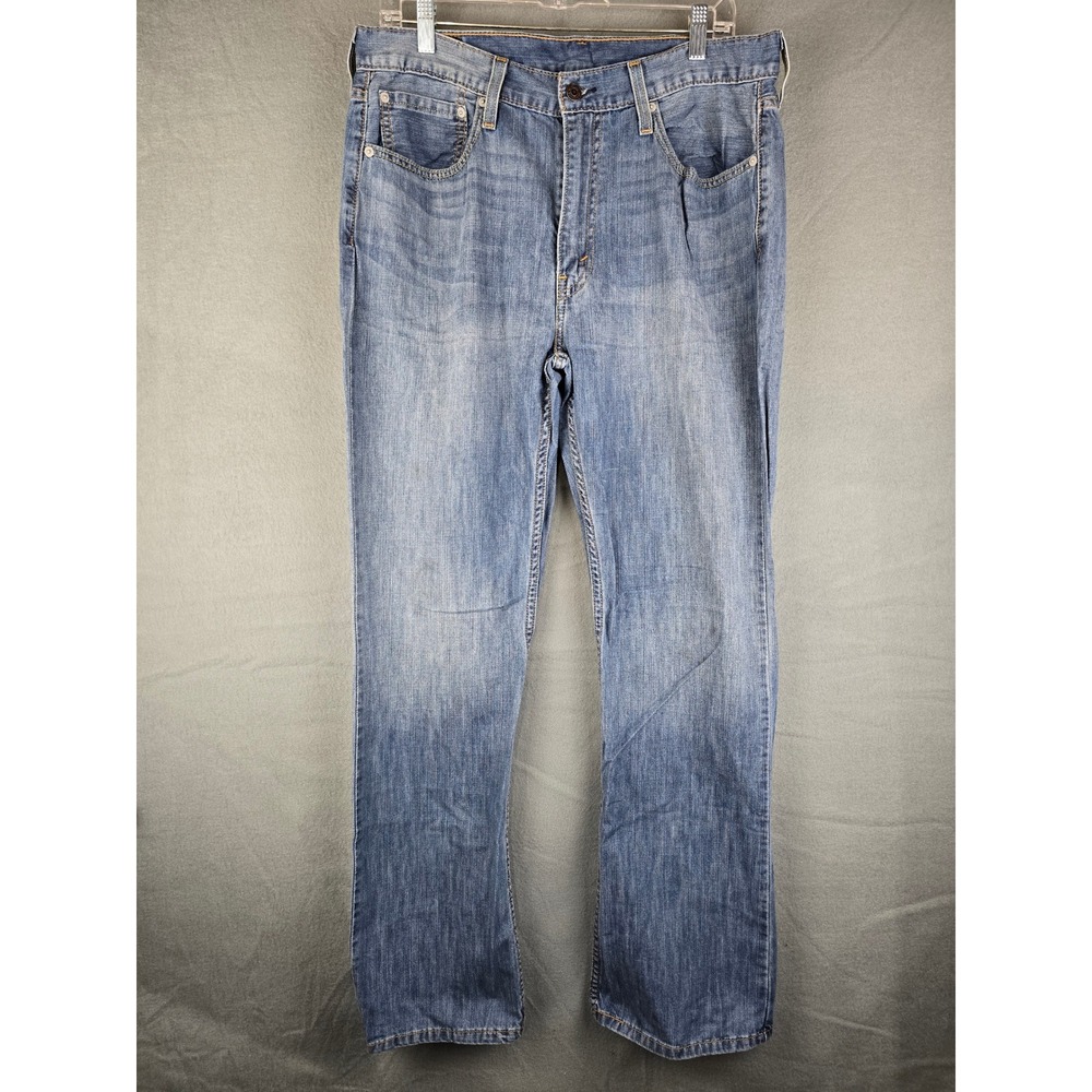 Levi's 527 Men's Jeans 36x34 Blue Acid Wash Bootcut Low Rise Denim